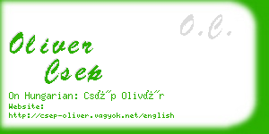 oliver csep business card